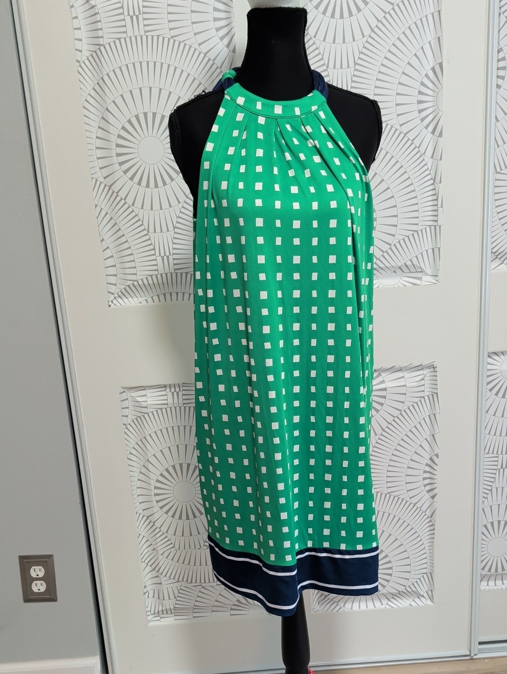 Green Halter Shift Dress